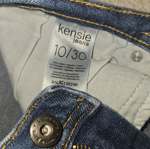 Kensie Blue Flared Jeans - Picture 3 of 4